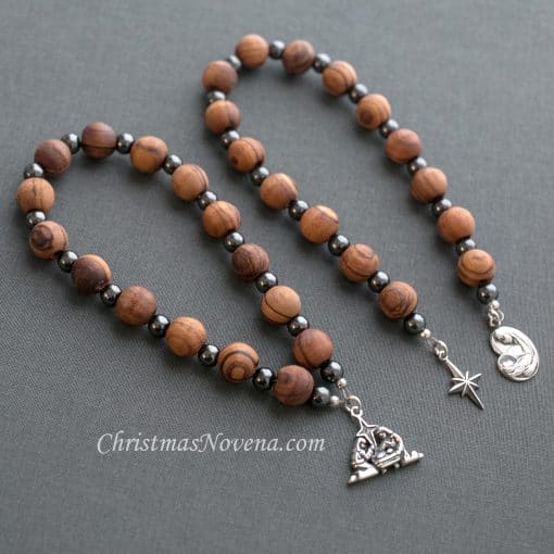 St Andrew Christmas Novena Olive Wood Beads